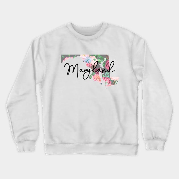 Maryland State Crewneck Sweatshirt by MelissaJoyCreative